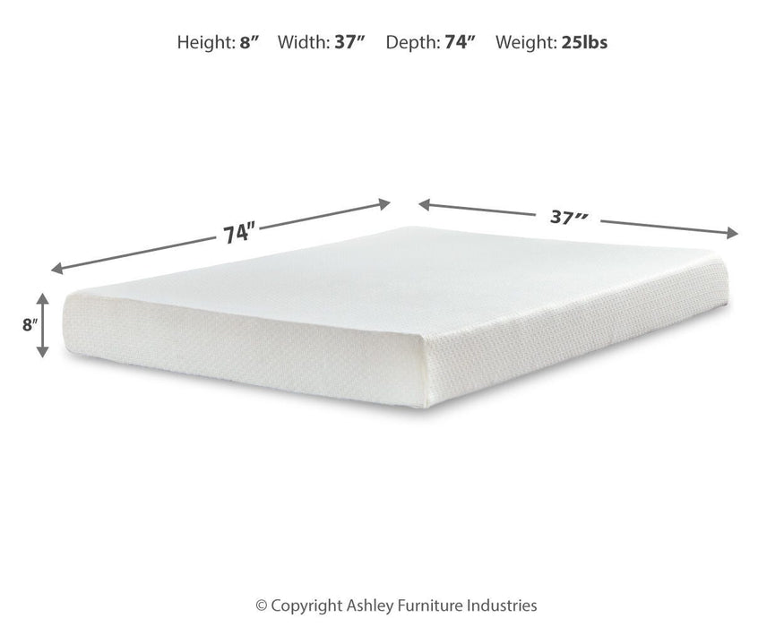 Chime 8 Inch Memory Foam Mattress in a Box - Furniture Gallery