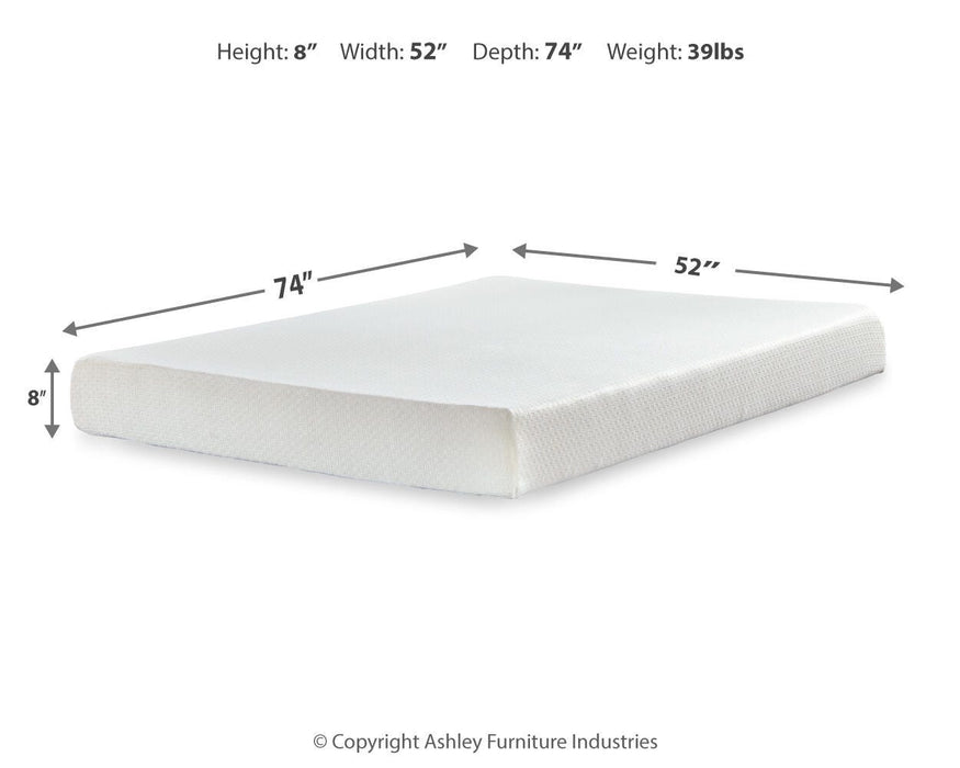 Chime 8 Inch Memory Foam Mattress in a Box - Furniture Gallery
