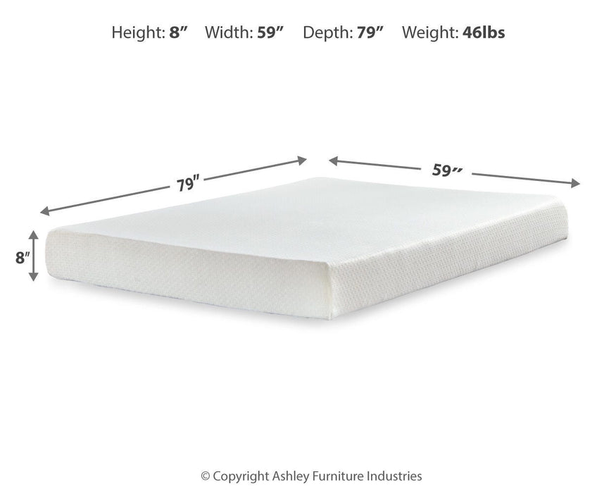 Chime 8 Inch Memory Foam Mattress in a Box - Furniture Gallery