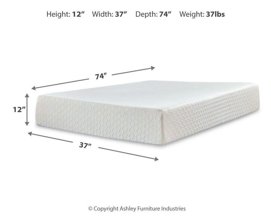 Chime 12 Inch Memory Foam Mattress in a Box - Furniture Gallery