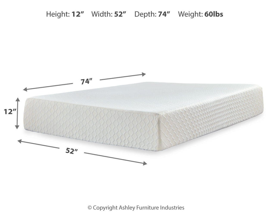 Chime 12 Inch Memory Foam Mattress in a Box - Furniture Gallery