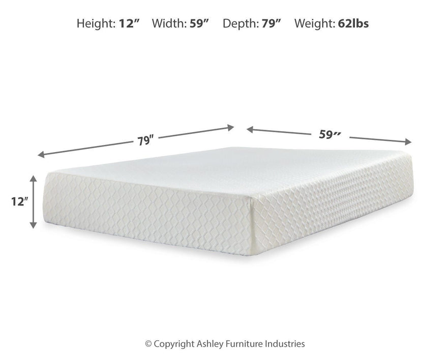 Chime 12 Inch Memory Foam Mattress in a Box - Furniture Gallery