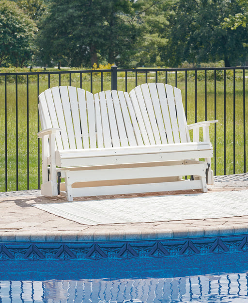 Hyland wave Outdoor Glider Loveseat - Furniture Gallery