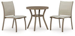Mission Beach Outdoor Table and 2 Chairs - Furniture Gallery