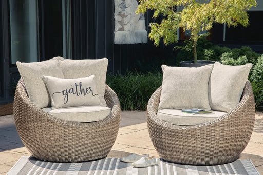 Danson Swivel Lounge with Cushion (Set of 2) - Furniture Gallery