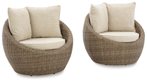 Danson Swivel Lounge with Cushion (Set of 2) - Furniture Gallery