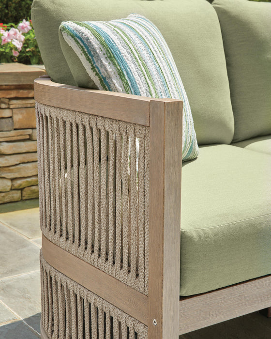 Serena Shores Outdoor Sofa with Cushion - Furniture Gallery