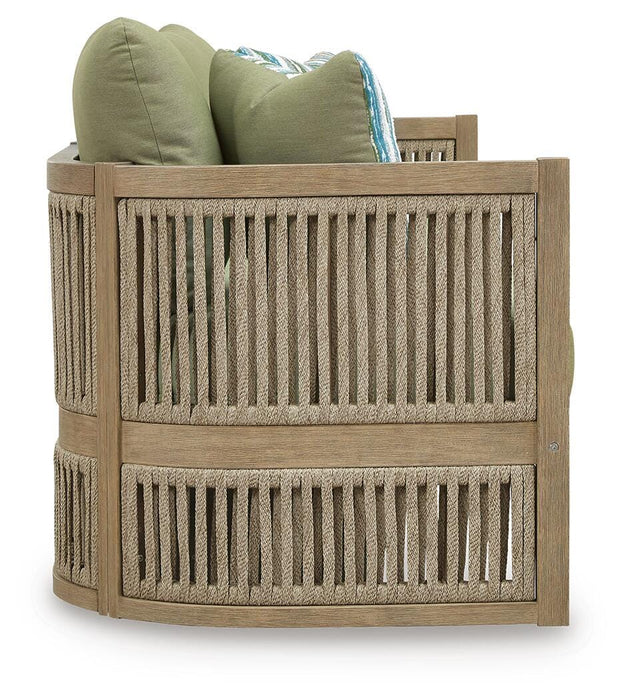 Serena Shores Outdoor Sofa with Cushion - Furniture Gallery