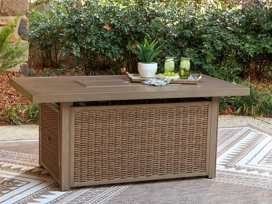 Laguna Heights Outdoor Fire Pit Table - Furniture Gallery