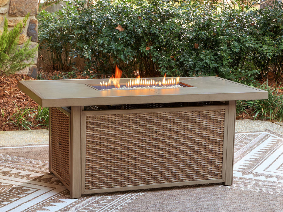 Laguna Heights Outdoor Fire Pit Table - Furniture Gallery