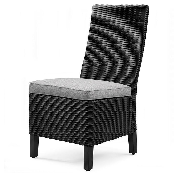 Beachcroft Outdoor Side Chair with Cushion (Set of 2) - Furniture Gallery