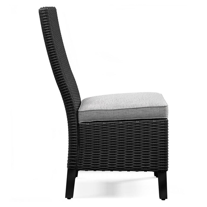 Beachcroft Outdoor Side Chair with Cushion (Set of 2) - Furniture Gallery