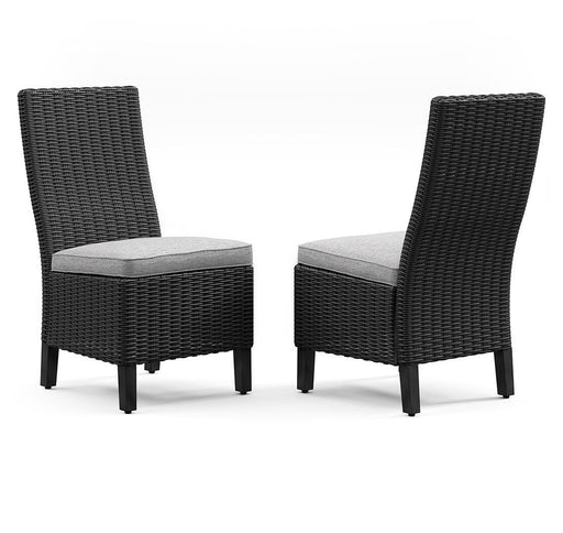 Beachcroft Outdoor Side Chair with Cushion (Set of 2) - Furniture Gallery