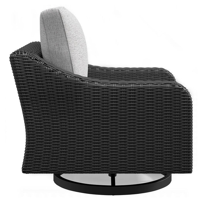 Beachcroft Outdoor Swivel Lounge with Cushion - Furniture Gallery