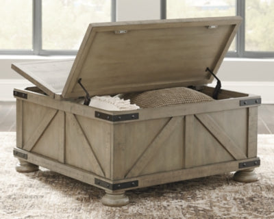 Aldwin Coffee Table With Storage - Furniture Gallery