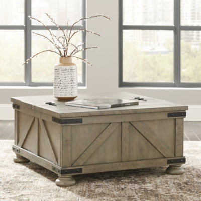 Aldwin Coffee Table With Storage - Furniture Gallery