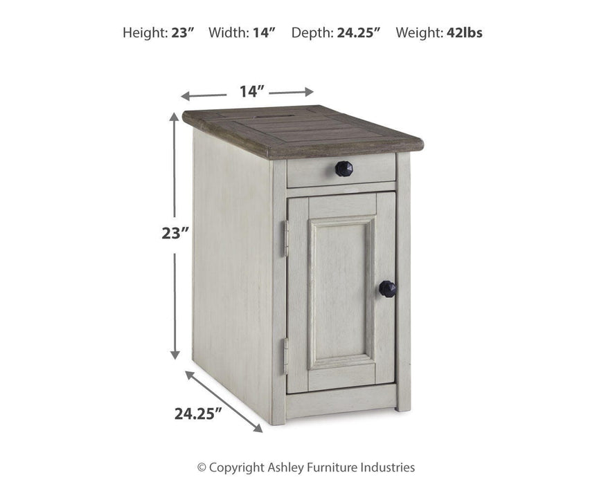 Bolanburg Chairside End Table with USB Ports & Outlets - Furniture Gallery