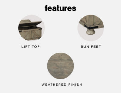 Aldwin Coffee Table With Storage - Furniture Gallery