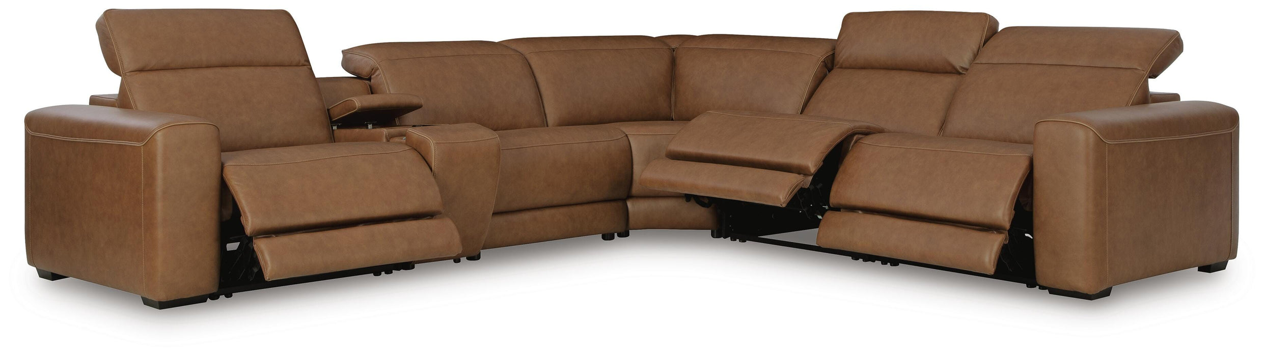 Magic Man 5-Piece Power Reclining Sectional - Furniture Gallery
