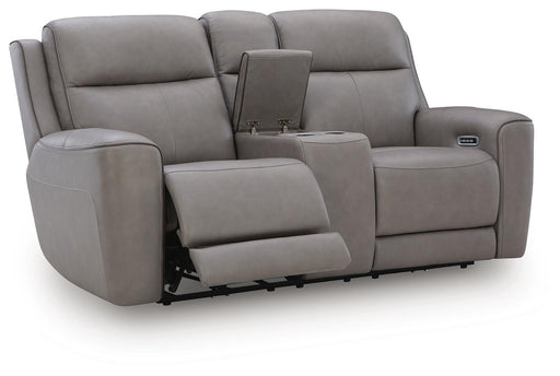 5Z-Comfort Power Reclining Loveseat with Console - Furniture Gallery