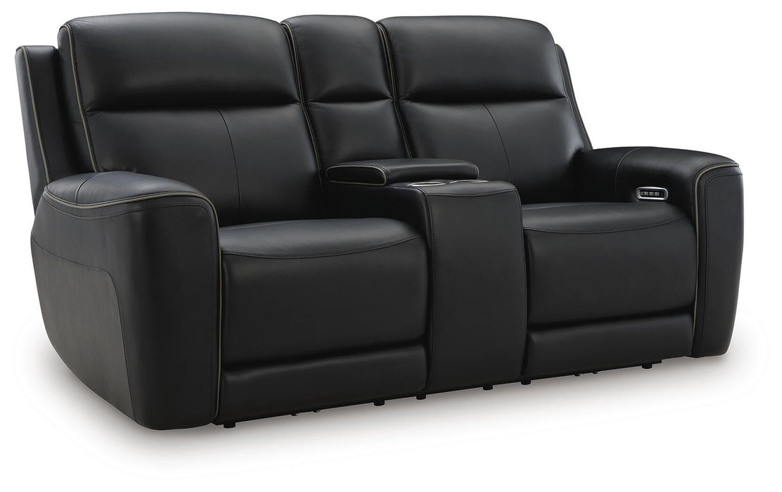 5Z-Comfort Power Reclining Loveseat with Console - Furniture Gallery