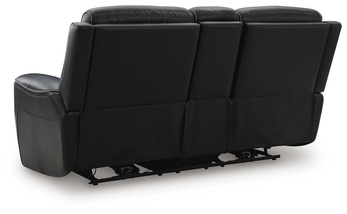 5Z-Comfort Power Reclining Loveseat with Console - Furniture Gallery