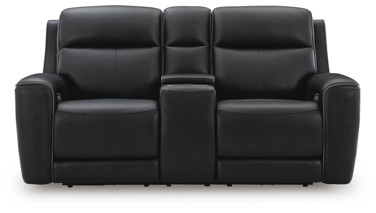 5Z-Comfort Power Reclining Loveseat with Console - Furniture Gallery