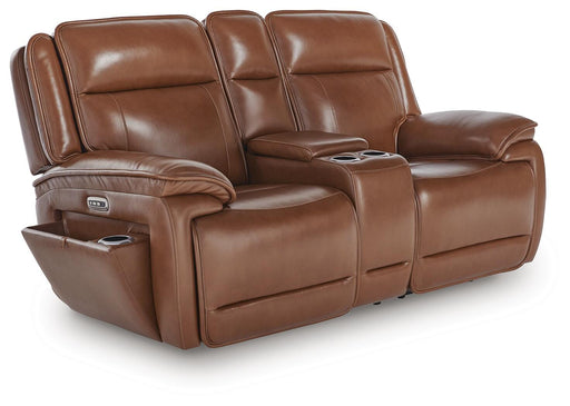 Healy Pier Power Reclining Loveseat with Console - Furniture Gallery