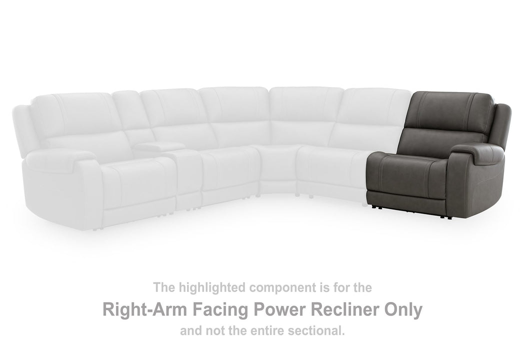 5Z - Pittson Power Reclining Sectional Loveseat - Furniture Gallery