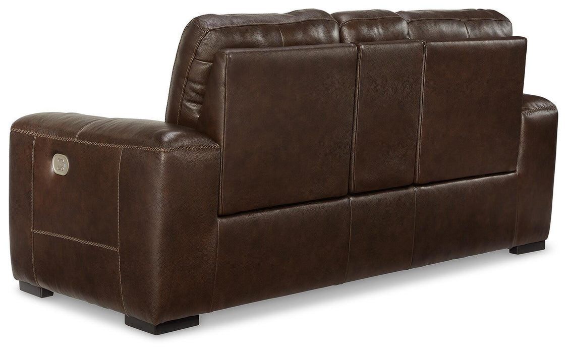 Alessandro Power Reclining Loveseat with Console - Furniture Gallery