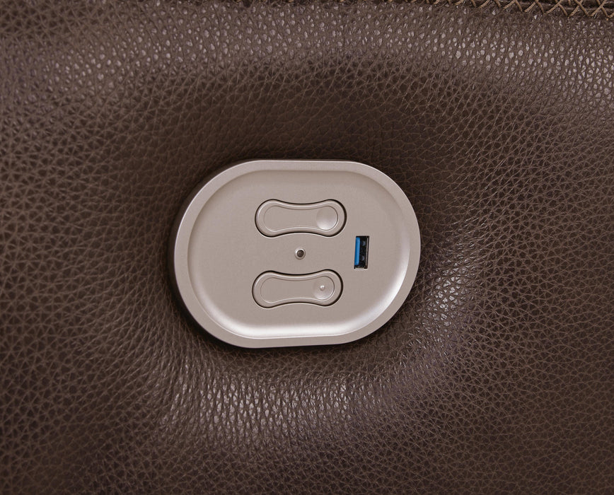 Alessandro Power Reclining Loveseat with Console - Furniture Gallery
