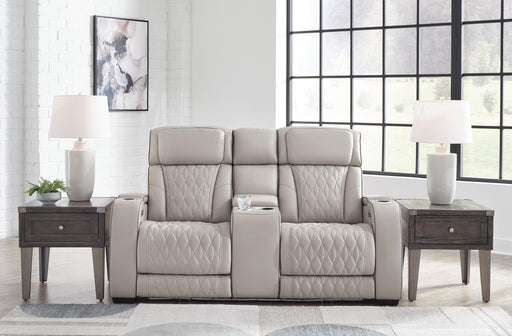 Boyington Power Reclining Loveseat with Console - Furniture Gallery