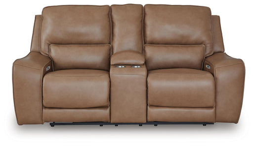 DeepWakes Power Reclining Loveseat with Console - Furniture Gallery