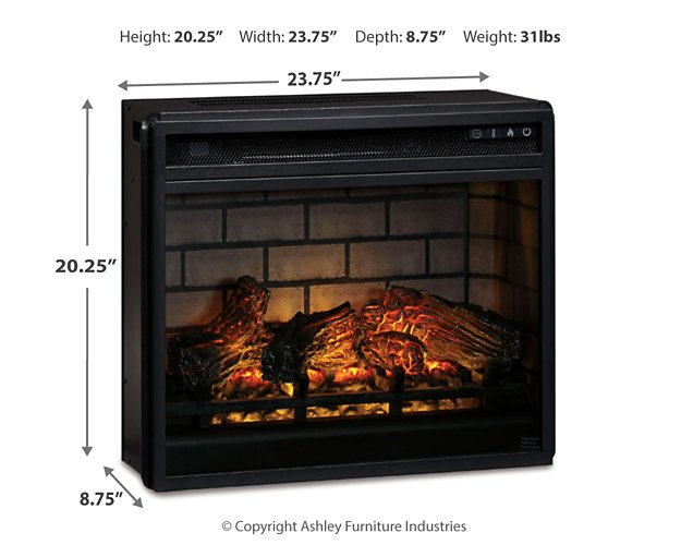 Entertainment Accessories Electric Infrared Fireplace Insert - Furniture Gallery