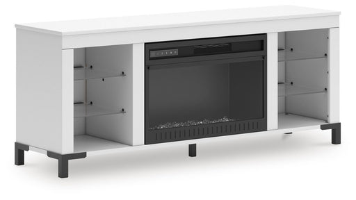 Brollevi 60" TV Stand with Electric Fireplace - Furniture Gallery