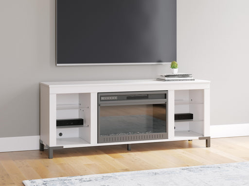 Brollevi 60" TV Stand with Electric Fireplace - Furniture Gallery