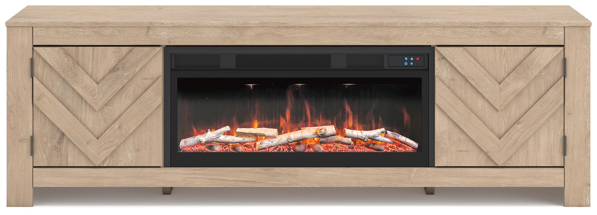 Cayboni 71" TV Stand with Electric Fireplace - Furniture Gallery