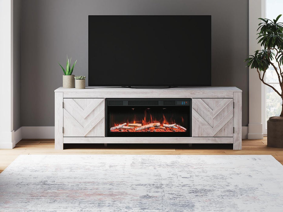 Cayboni 71" TV Stand with Electric Fireplace - Furniture Gallery
