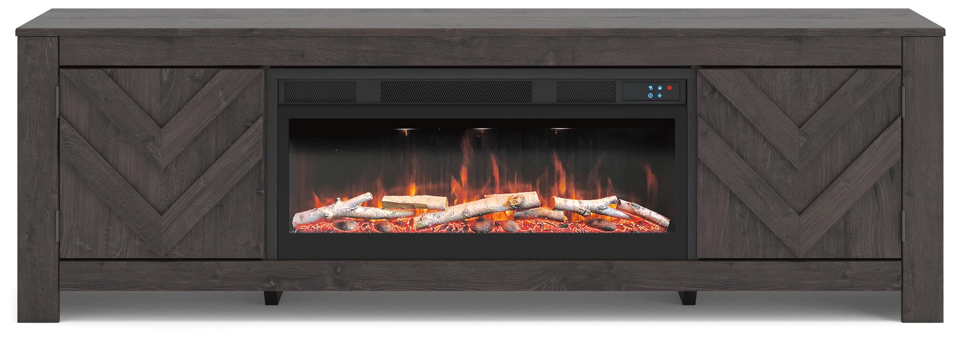 Cayboni 71" TV Stand with Electric Fireplace - Furniture Gallery