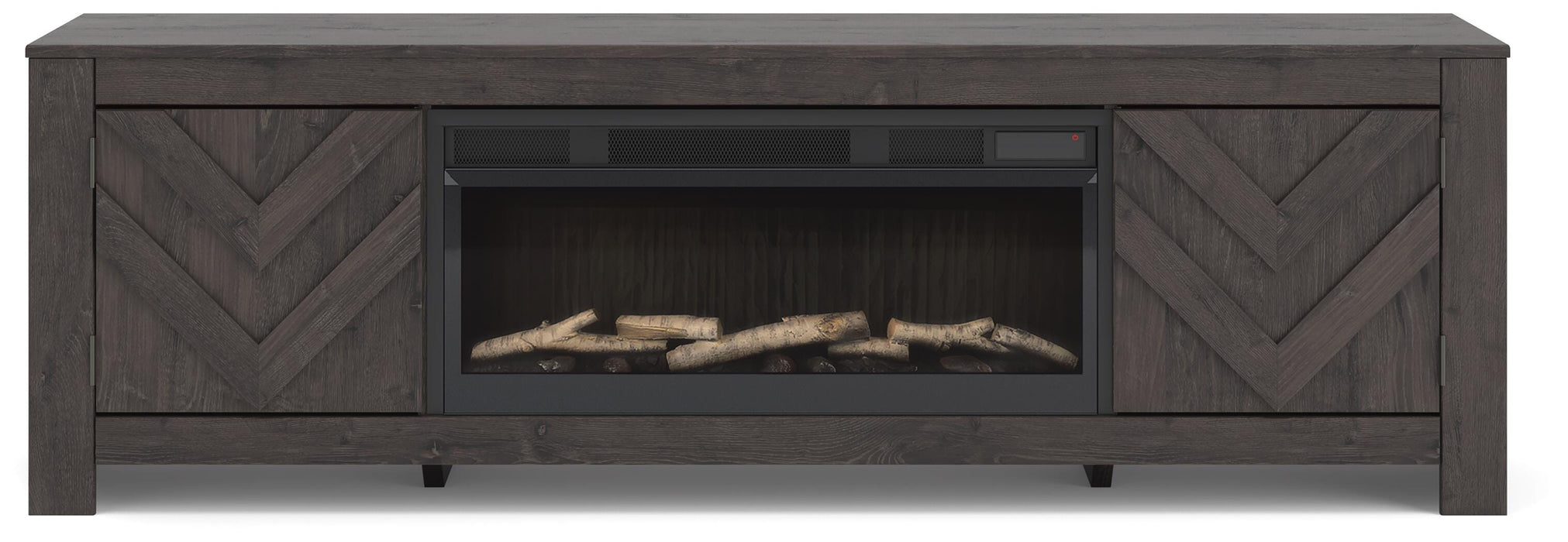 Cayboni 71" TV Stand with Electric Fireplace - Furniture Gallery