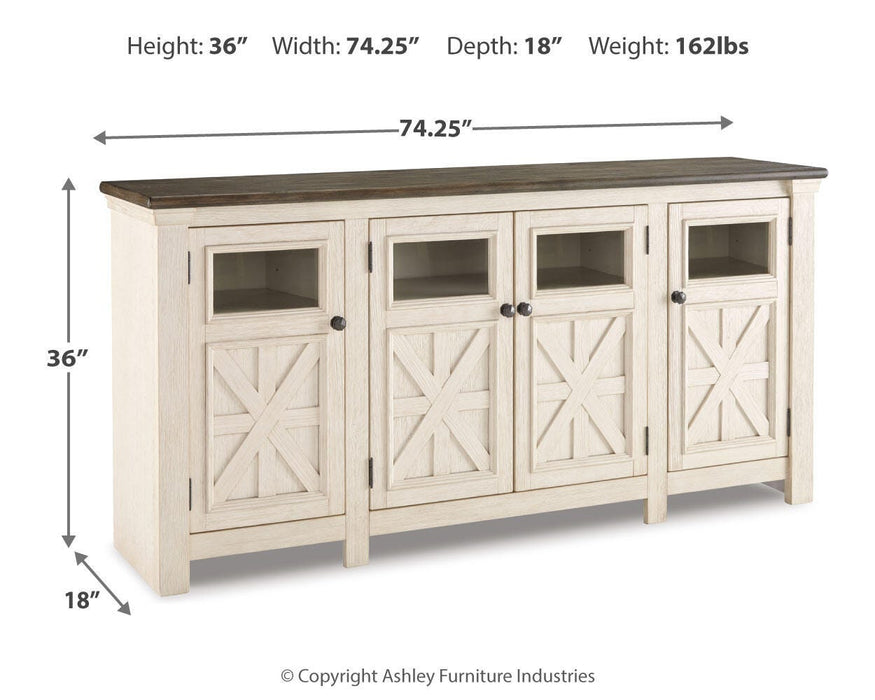 Bolanburg 74" TV Stand - Furniture Gallery