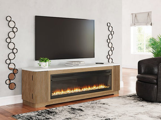 Camdill 80" TV Stand with Electric Fireplace - Furniture Gallery
