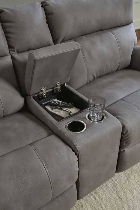 Next-Gen DuraPella Power Reclining Sectional Loveseat with Console