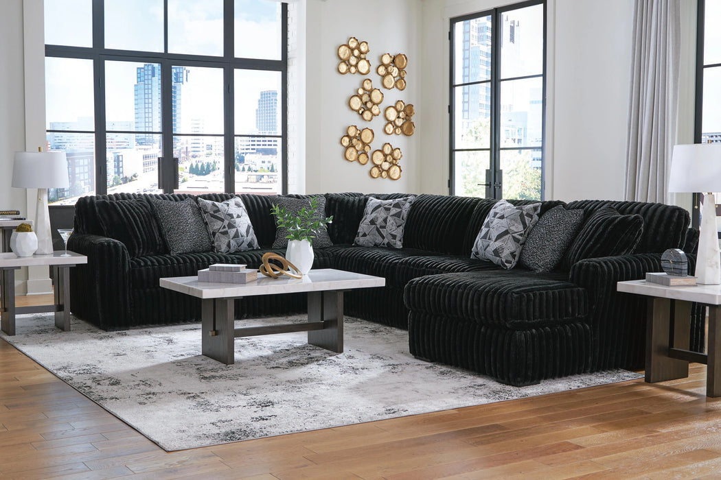 Midnight-Madness Sectional with Chaise