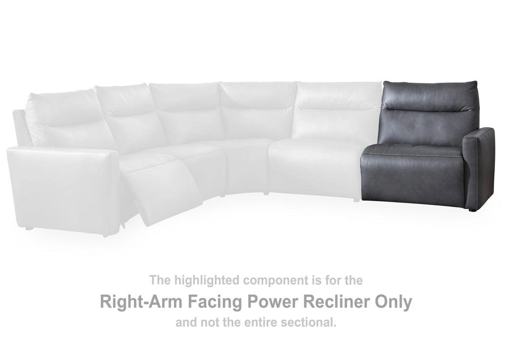 ModZ Power Reclining Sectional Loveseat with Audio Console