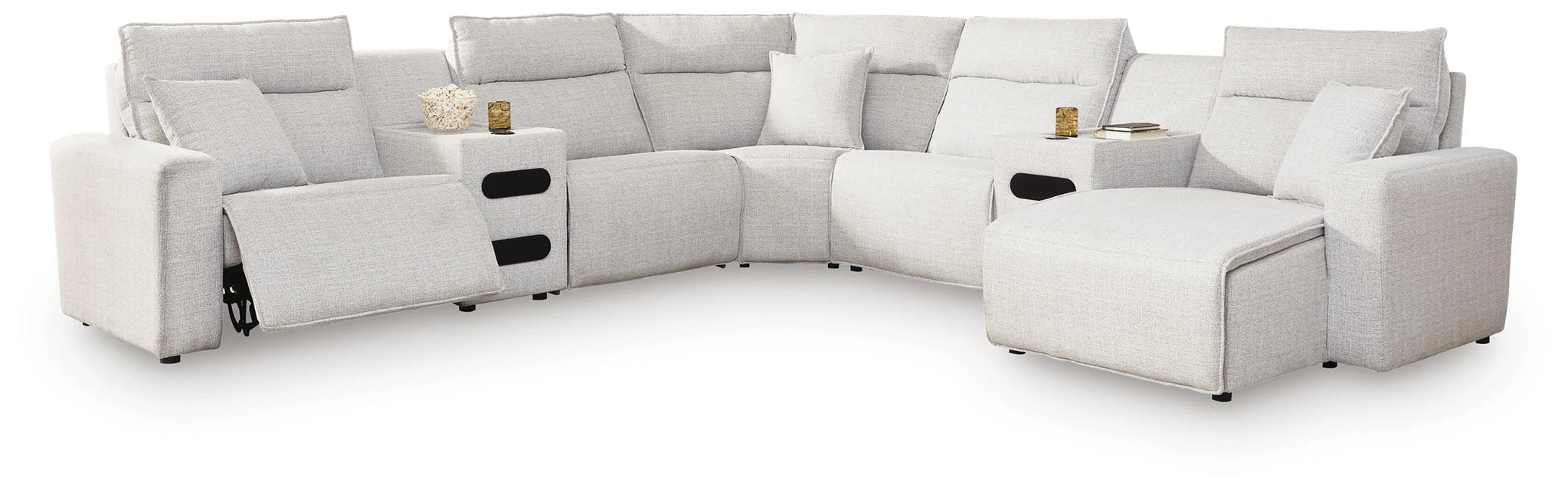 Modmax II Power Reclining Sectional with Chaise and Audio Consoles