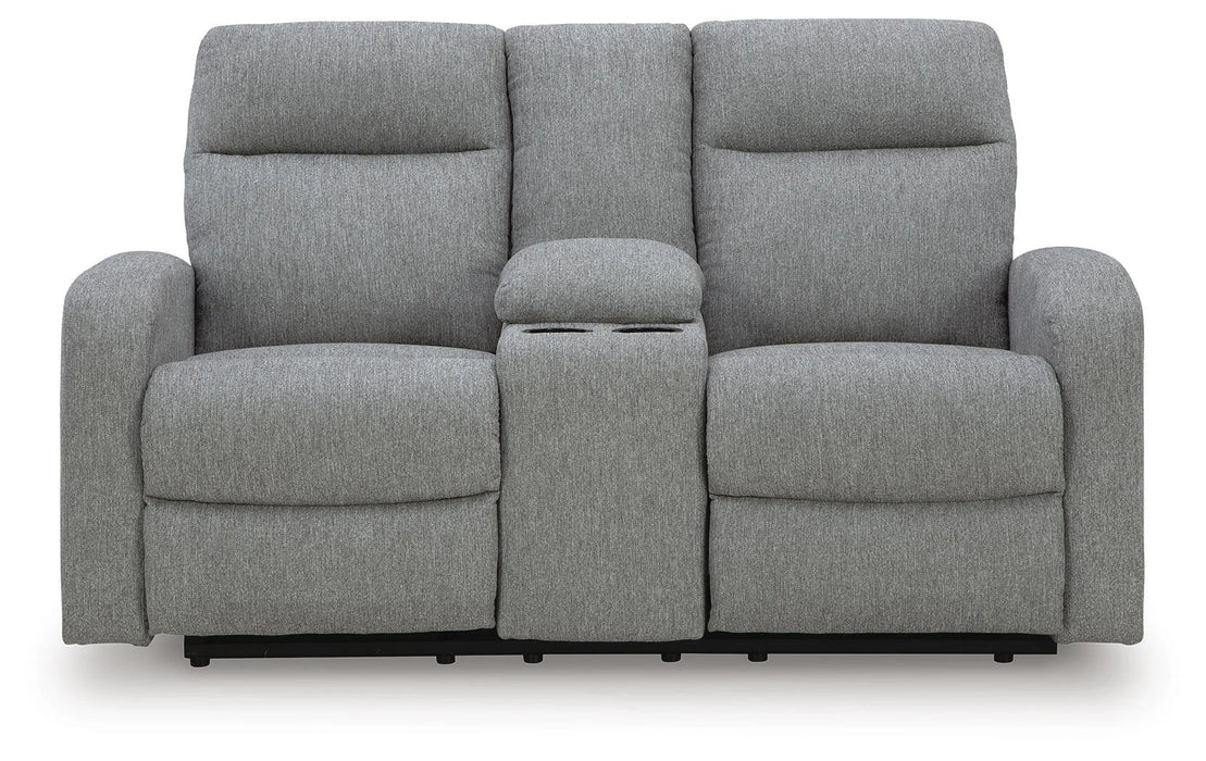 Gauntlet Reclining Loveseat with Console